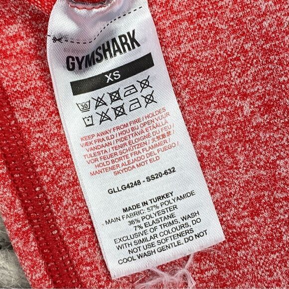 Gymshark Flex High Waist Seamless Leggings XS Red Marl Claret - Picture 6 of 9